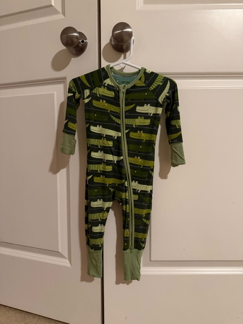 Little Sleepies Green Alligator Zippy